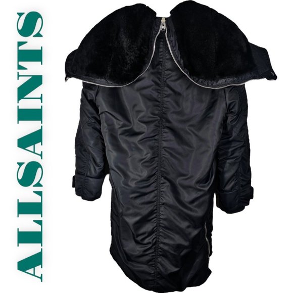 All Saints Black Oversized Jacket - Picture 3 of 14